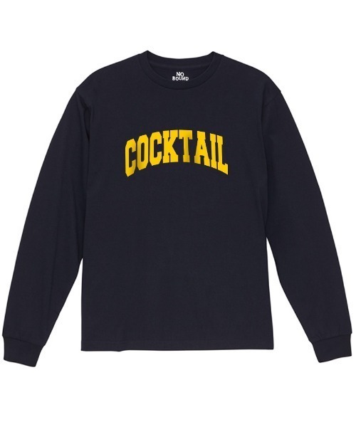 NOBOUND(ノーバウンド)の「NOBOUND(ノーバウンド) 長袖Tシャツ COCKTAIL カクテル ロゴ プリント レギュラーシルエット ロンT トップス カットソー レディース(Tシャツ/カットソー・レディース・ホワイト/ネイビー/ブラック・S)」の3枚目の写真