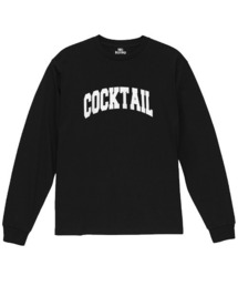NOBOUND(ノーバウンド) 長袖Tシャツ COCKTAIL カクテル ロゴ プリント レギュラーシルエット ロンT トップス カットソー レディース