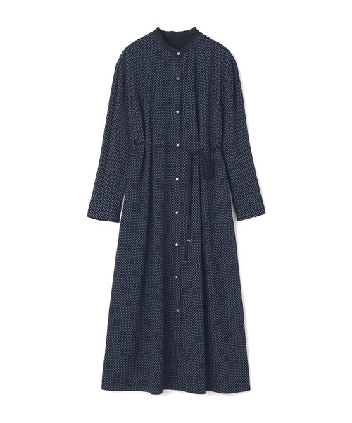 BALLSEY(ボールジィ)の「ドットプリント ロングシャツワンピース(シャツワンピース・レディース・ブラウン系その他/ブルー系その他・36)」の1枚目の写真
