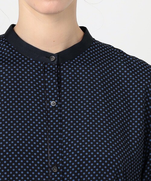 BALLSEY(ボールジィ)の「ドットプリント ロングシャツワンピース(シャツワンピース・レディース・ブラウン系その他/ブルー系その他・36)」の6枚目の写真