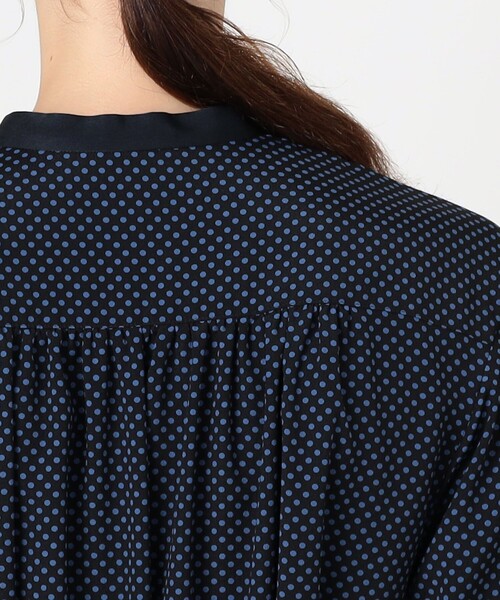 BALLSEY(ボールジィ)の「ドットプリント ロングシャツワンピース(シャツワンピース・レディース・ブラウン系その他/ブルー系その他・36)」の7枚目の写真