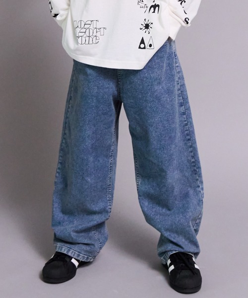 エンジェルブルー】オールスター刺繍パンツ（デニムパンツ）｜ナルミヤ
