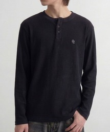 SAINTPAIN／ワッフルヘンリーネック長袖T