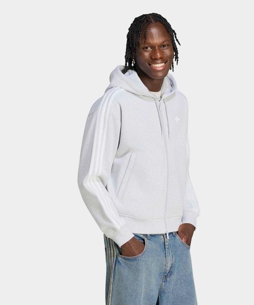 adidas(アディダス)の「オーバーサイズ ジップパーカー / アディダスオリジナルス adidas Originals(パーカー・メンズ・グレー・X-LARGE/LARGE/MEDIUM/SMALL/X-SMALL/3XL/XX-LARGE)」の8枚目の写真