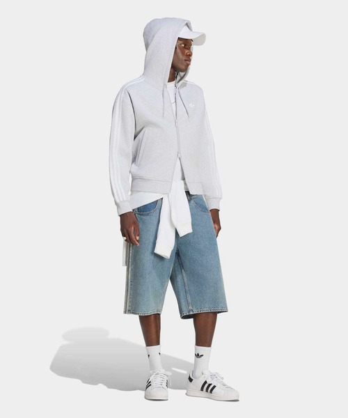 adidas(アディダス)の「オーバーサイズ ジップパーカー / アディダスオリジナルス adidas Originals(パーカー・メンズ・グレー・X-LARGE/LARGE/MEDIUM/SMALL/X-SMALL/3XL/XX-LARGE)」の5枚目の写真