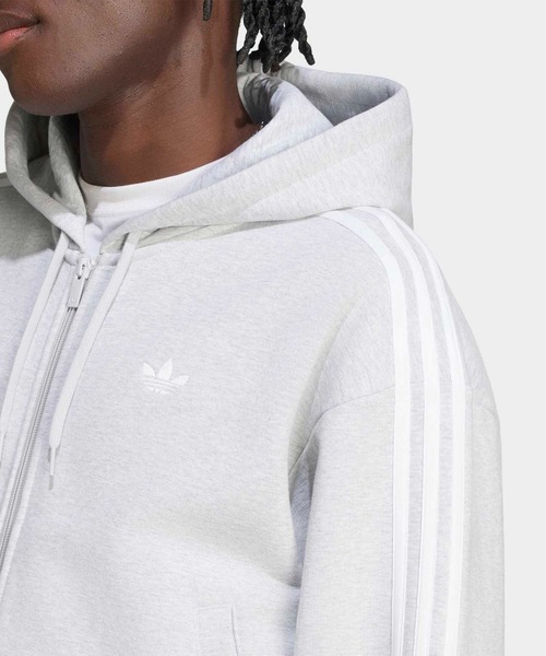 adidas(アディダス)の「オーバーサイズ ジップパーカー / アディダスオリジナルス adidas Originals(パーカー・メンズ・グレー・X-LARGE/LARGE/MEDIUM/SMALL/X-SMALL/3XL/XX-LARGE)」の3枚目の写真
