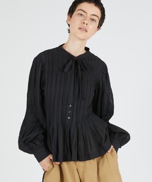 ハンドタックフレアブラウス / 【crinkle crinkle crinkle】 hand tuck flare blouse