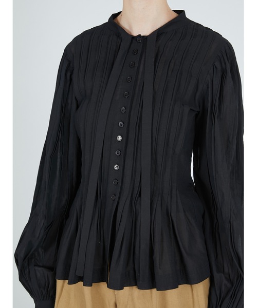 crinkle crinkle crinkle（クリンクルクリンクルクリンクル）の「ハンドタックフレアブラウス / 【crinkle crinkle crinkle】 hand tuck flare blouse（シャツ/ブラウス・レディース・ブラック/マルチ・FREE）」の22枚目の写真