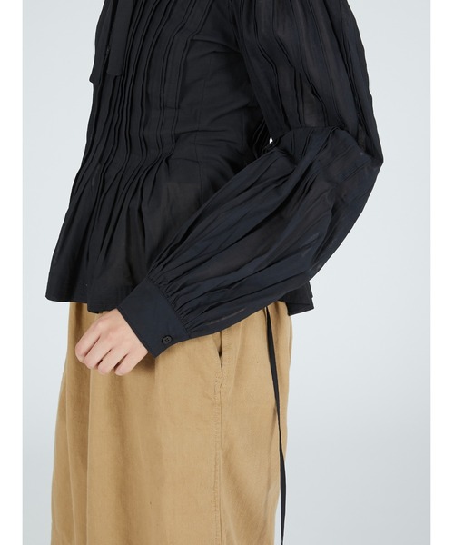 crinkle crinkle crinkle（クリンクルクリンクルクリンクル）の「ハンドタックフレアブラウス / 【crinkle crinkle crinkle】 hand tuck flare blouse（シャツ/ブラウス・レディース・ブラック/マルチ・FREE）」の20枚目の写真
