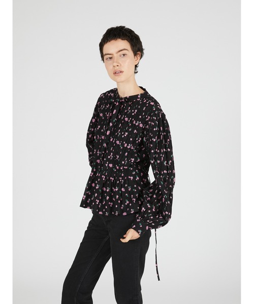 crinkle crinkle crinkle（クリンクルクリンクルクリンクル）の「ハンドタックフレアブラウス / 【crinkle crinkle crinkle】 hand tuck flare blouse（シャツ/ブラウス・レディース・ブラック/マルチ・FREE）」の13枚目の写真