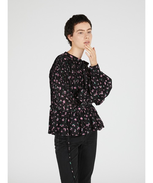 crinkle crinkle crinkle（クリンクルクリンクルクリンクル）の「ハンドタックフレアブラウス / 【crinkle crinkle crinkle】 hand tuck flare blouse（シャツ/ブラウス・レディース・ブラック/マルチ・FREE）」の12枚目の写真