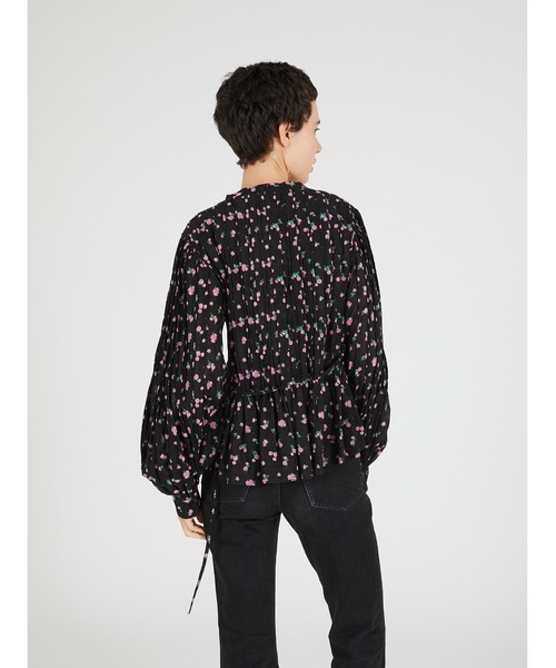 crinkle crinkle crinkle（クリンクルクリンクルクリンクル）の「ハンドタックフレアブラウス / 【crinkle crinkle crinkle】 hand tuck flare blouse（シャツ/ブラウス・レディース・ブラック/マルチ・FREE）」の11枚目の写真