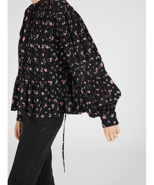 crinkle crinkle crinkle（クリンクルクリンクルクリンクル）の「ハンドタックフレアブラウス / 【crinkle crinkle crinkle】 hand tuck flare blouse（シャツ/ブラウス・レディース・ブラック/マルチ・FREE）」の10枚目の写真