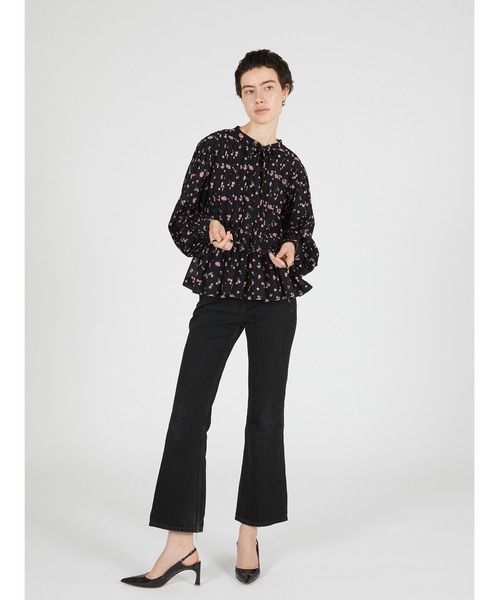 crinkle crinkle crinkle（クリンクルクリンクルクリンクル）の「ハンドタックフレアブラウス / 【crinkle crinkle crinkle】 hand tuck flare blouse（シャツ/ブラウス・レディース・ブラック/マルチ・FREE）」の6枚目の写真