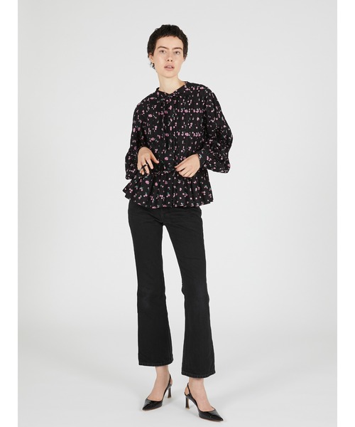 crinkle crinkle crinkle（クリンクルクリンクルクリンクル）の「ハンドタックフレアブラウス / 【crinkle crinkle crinkle】 hand tuck flare blouse（シャツ/ブラウス・レディース・ブラック/マルチ・FREE）」の5枚目の写真
