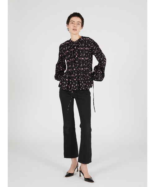 crinkle crinkle crinkle（クリンクルクリンクルクリンクル）の「ハンドタックフレアブラウス / 【crinkle crinkle crinkle】 hand tuck flare blouse（シャツ/ブラウス・レディース・ブラック/マルチ・FREE）」の4枚目の写真
