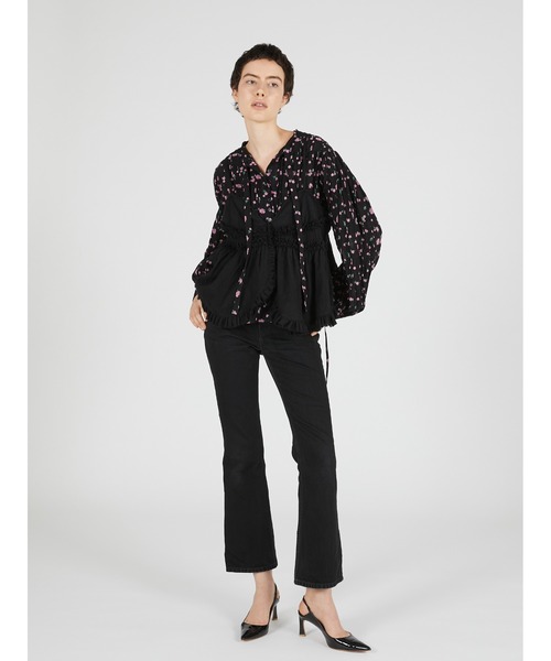 crinkle crinkle crinkle（クリンクルクリンクルクリンクル）の「ハンドタックフレアブラウス / 【crinkle crinkle crinkle】 hand tuck flare blouse（シャツ/ブラウス・レディース・ブラック/マルチ・FREE）」の3枚目の写真