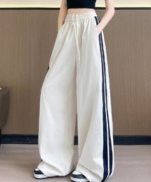 サイドライン ワイドイージーパンツ