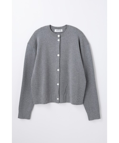 ENFOLD(エンフォルド)の「STANDARD CARDIGAN(ニット/セーター・レディース・チャコールグレー/ブラック・38)」の2枚目の写真