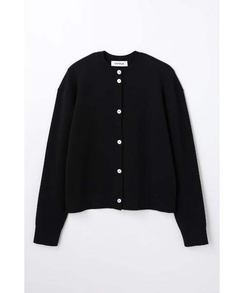 ENFOLD(エンフォルド)の「STANDARD CARDIGAN(ニット/セーター・レディース・チャコールグレー/ブラック・38)」の1枚目の写真