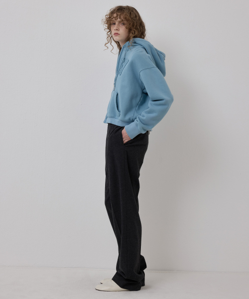NOHANT（ノアン）の「LONELY/LOVELY クロップフーディ ジップアップ スカイブルー（パーカー・レディース・スカイブルー・SMALL/MEDIUM）」の3枚目の写真