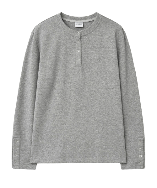 LXT（エルエックスティー）の「コットンブレンド スナップヘンリーネック ロングスリーブ [グレー]（Tシャツ/カットソー・レディース・その他・MEDIUM/LARGE/X-LARGE）」の6枚目の写真