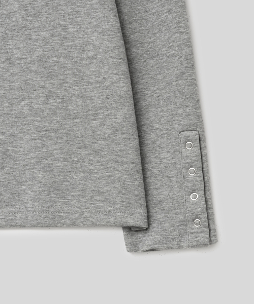 LXT（エルエックスティー）の「コットンブレンド スナップヘンリーネック ロングスリーブ [グレー]（Tシャツ/カットソー・レディース・その他・MEDIUM/LARGE/X-LARGE）」の8枚目の写真