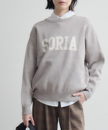 cloche ヘンリーネック前後2WAYロゴニット
