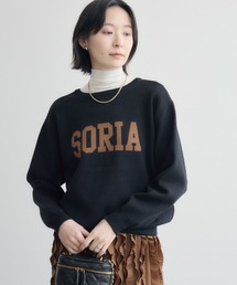 cloche ヘンリーネック前後2WAYロゴニット