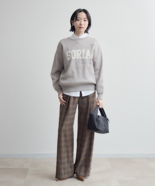 Paradise Picnic（パラダイスピクニック）の「cloche ヘンリーネック前後2WAYロゴニット（ニット/セーター・レディース・ベージュ/グリーン/ブラック・FREE）」の15枚目の写真