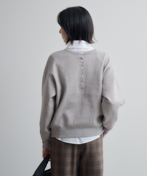 Paradise Picnic（パラダイスピクニック）の「cloche ヘンリーネック前後2WAYロゴニット（ニット/セーター・レディース・ベージュ/グリーン/ブラック・FREE）」の18枚目の写真