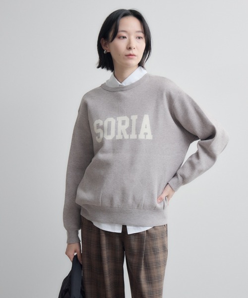Paradise Picnic（パラダイスピクニック）の「cloche ヘンリーネック前後2WAYロゴニット（ニット/セーター・レディース・ベージュ/グリーン/ブラック・FREE）」の19枚目の写真
