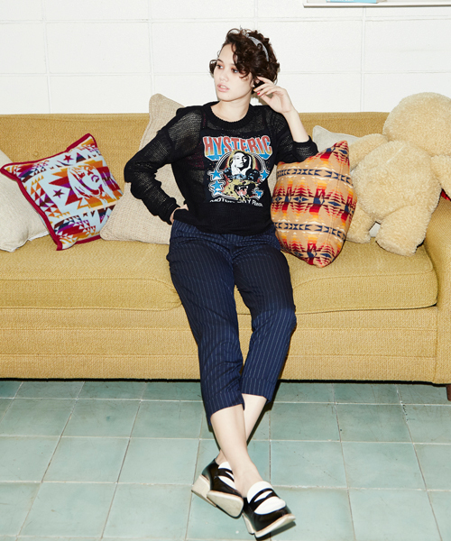 HYSTERIC GLAMOUR(ヒステリックグラマー)の「アンクルPT(スラックス・レディース・ブラック/ネイビー/グレー・SMALL/MEDIUM/X-SMALL)」の4枚目の写真