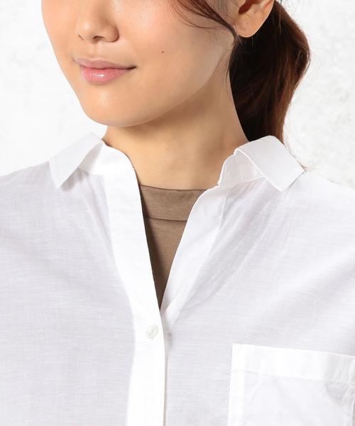 green label relaxing（グリーンレーベルリラクシング）の「KC TEN/C/L シャツ ワンピース◆（シャツワンピース・レディース・オフホワイト/ベージュ/オリーブ/ネイビー・FREE）」の18枚目の写真