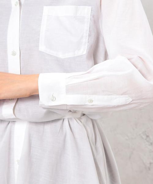 green label relaxing（グリーンレーベルリラクシング）の「KC TEN/C/L シャツ ワンピース◆（シャツワンピース・レディース・オフホワイト/ベージュ/オリーブ/ネイビー・FREE）」の19枚目の写真