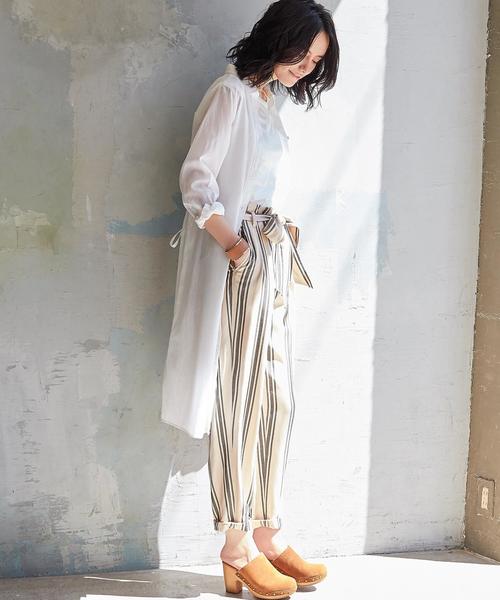 green label relaxing（グリーンレーベルリラクシング）の「KC TEN/C/L シャツ ワンピース◆（シャツワンピース・レディース・オフホワイト/ベージュ/オリーブ/ネイビー・FREE）」の16枚目の写真