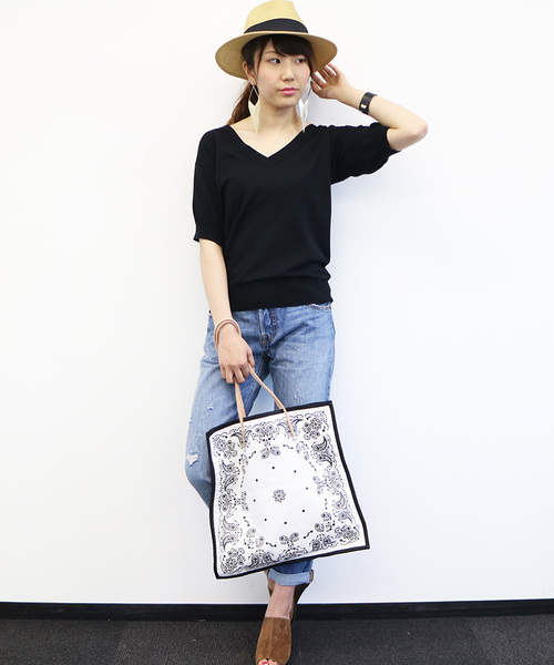 N.（N. Natural Beauty Basic）（エヌエヌナチュラルビューティーベーシック）の「綿モダールハイツイストニット（ニット/セーター・レディース・イエロー/ネイビー/ホワイト/ブラウン/ブラック・MEDIUM）」の17枚目の写真