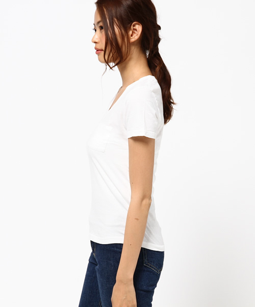 COLONY 2139（コロニートゥーワンスリーナイン）の「天竺コットンVネック半袖Tシャツ（Tシャツ/カットソー・レディース・ブラック/グレー/ホワイト・SMALL/MEDIUM/LARGE）」の8枚目の写真