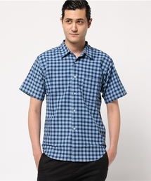 Denime | インディゴチェック半袖シャツ(シャツ/ブラウス)