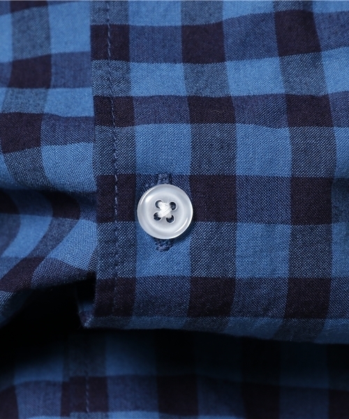 Denime（ドゥニーム）の「インディゴチェック半袖シャツ（シャツ/ブラウス・メンズ・ライトインディゴブルー/インディゴブルー・MEDIUM/LARGE/X-LARGE）」の9枚目の写真