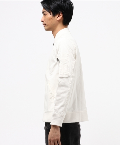 rovtski（ロフトスキー）の「9.2ozデニムMA-1（MA-1・メンズ・ホワイト・MEDIUM/LARGE）」の2枚目の写真