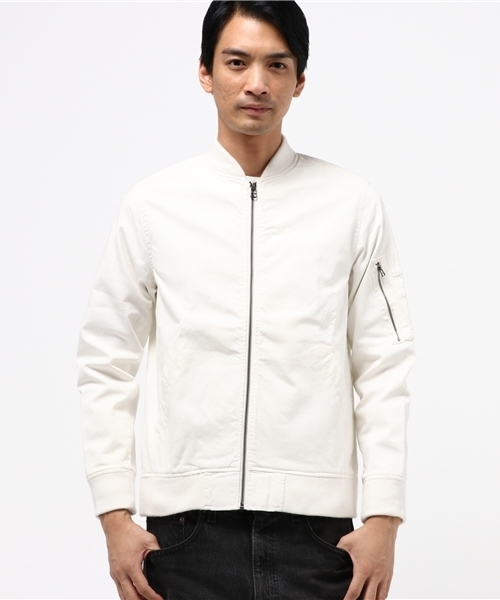 rovtski（ロフトスキー）の「9.2ozデニムMA-1（MA-1・メンズ・ホワイト・MEDIUM/LARGE）」の4枚目の写真