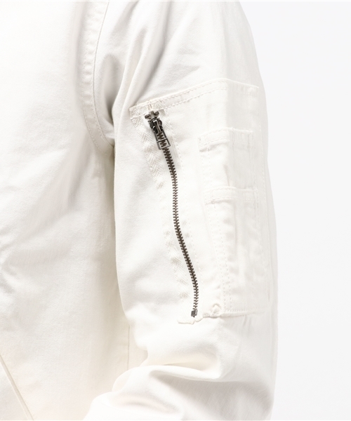 rovtski（ロフトスキー）の「9.2ozデニムMA-1（MA-1・メンズ・ホワイト・MEDIUM/LARGE）」の7枚目の写真