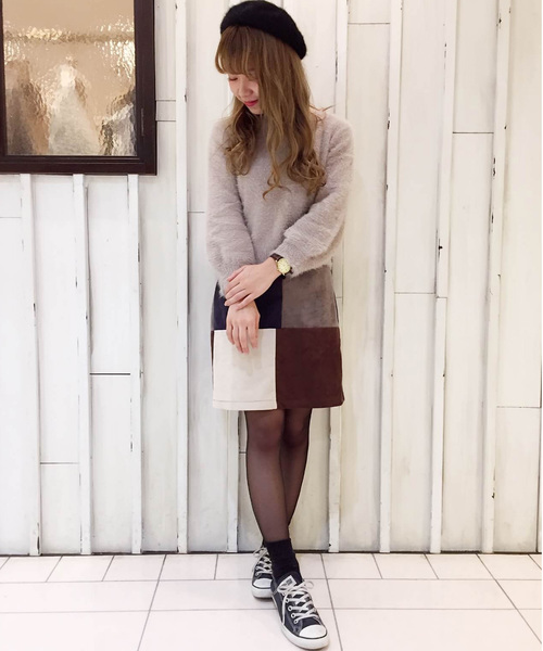 archives（アルシーヴ）の「シャギーボートネックプルオーバー（ニット/セーター・レディース・オフホワイト/グレー/キャメル・MEDIUM）」の11枚目の写真