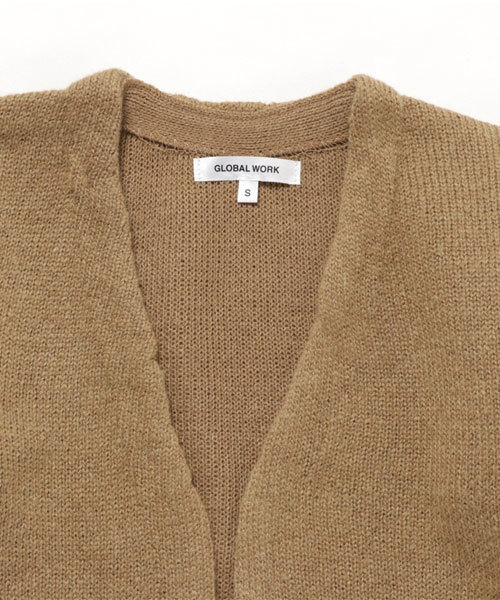 GLOBAL WORK(グローバルワーク)の「【キッズ】ニットコーディガン/741693(カーディガン/ボレロ・キッズ・グレー/ベージュ・LARGE/SMALL/X-LARGE/MEDIUM)」の4枚目の写真