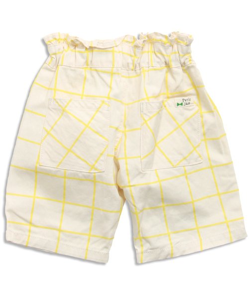 Petit jam（プチジャム）の「無地とチェックの窓ポケットデニムパンツ 5分丈（デニムパンツ・キッズ・ブルー/サックスブルー/キナリ・95/100/120/90/80/110/130）」の7枚目の写真