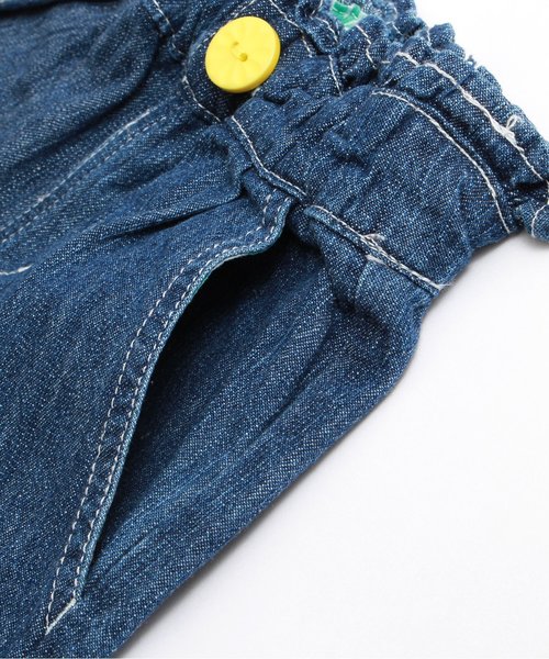 Petit jam（プチジャム）の「無地とチェックの窓ポケットデニムパンツ 5分丈（デニムパンツ・キッズ・ブルー/サックスブルー/キナリ・95/100/120/90/80/110/130）」の10枚目の写真