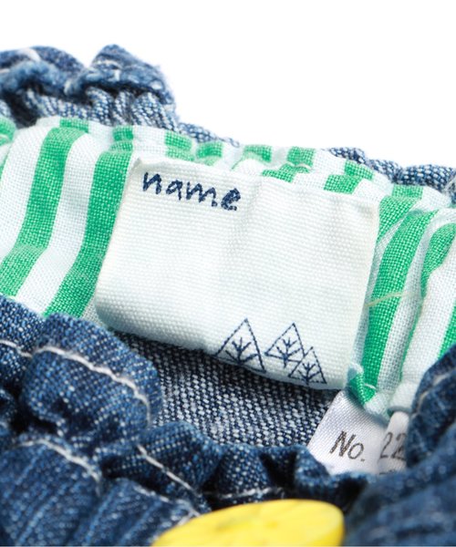 Petit jam（プチジャム）の「無地とチェックの窓ポケットデニムパンツ 5分丈（デニムパンツ・キッズ・ブルー/サックスブルー/キナリ・95/100/120/90/80/110/130）」の12枚目の写真