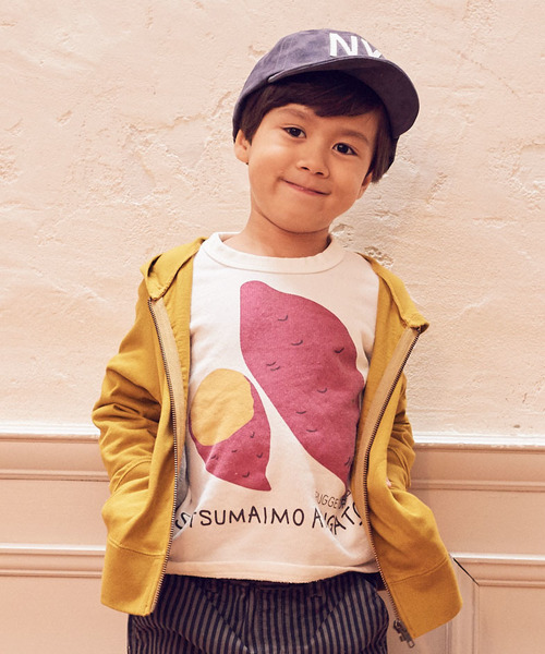 RUGGEDWORKS（ラゲッドワークス）の「天竺ジップパーカーカーディガン（パーカー・キッズ・ネイビー/ピンク系その他/イエロー/グレー/オフホワイト/ブラック・80ｃｍ/90cm/110cm/120cm/130cm/140cm/150cm/100cm）」の6枚目の写真