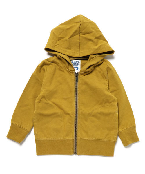 RUGGEDWORKS（ラゲッドワークス）の「天竺ジップパーカーカーディガン（パーカー・キッズ・ネイビー/ピンク系その他/イエロー/グレー/オフホワイト/ブラック・80ｃｍ/90cm/110cm/120cm/130cm/140cm/150cm/100cm）」の7枚目の写真